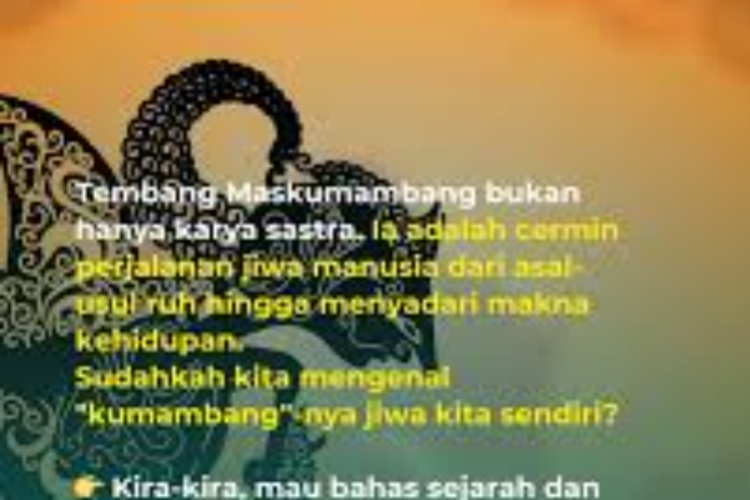 Contoh Tembang Maskumambang Buatan Sendiri Tentang Kehidupan Manusia, Lengkap dengan Artinya