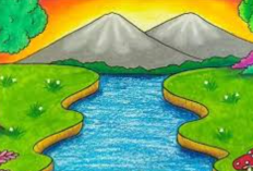 Contoh Gambar Pemandangan Alam yang Mudah Ditiru Untuk Anak SD, Begini Cara Membuatnya!