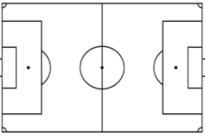 Gambar Lapangan Sepak Bola di Buku Tulis Sesuai Ukuran Standar FIFA dan Nasional
